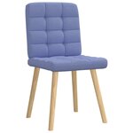 vidaXL Chaises à manger lot de 4 bleu jean tissu