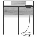 vidaXL Tête de lit de rangement Sonoma gris 75 cm Bois d'ingénierie