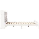 vidaXL Lit bibliothèque sans matelas blanc 140x190 cm bois pin massif
