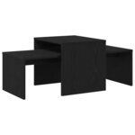vidaXL Tables gigognes Chêne noir 100 x 48 x 40 cm Bois d'ingénierie