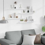 vidaXL Étagères murales 4 Pièces Blanc 60x9x3 cm