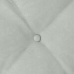 vidaXL Coussin de Dos Gris clair 100 x 50 cm Tissu en velours côtelé