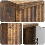 vidaXL Bureau Chêne fumé 142 5 x 50 x 75 cm Bois d'ingénierie