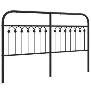 vidaXL Tête de lit métal noir 150 cm