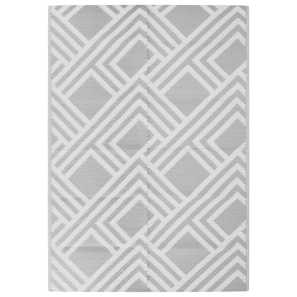 vidaXL Tapis d'extérieur ARAKIL gris 140 x 200 cm PP