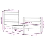 vidaXL Cadre de lit sans matelas bois de pin massif 90x200 cm