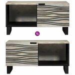 vidaXL Table basse Beige et Noir 80 x 50 x 40 cm