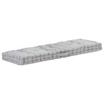 vidaXL Coussins de plancher de palette lot de 2 Coton Gris