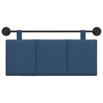 vidaXL Tête de lit suspendue Bleu Tissu