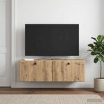 vidaXL Meuble TV mural 98 x 31 x 30 cm Chêne artisanal