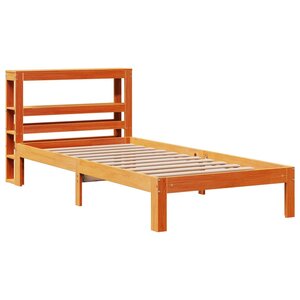 vidaXL Cadre de lit sans matelas cire marron 100x200cm bois pin massif