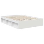 vidaXL Cadre de lit avec tête de lit Blanc 135 x 190 cm Pin massif