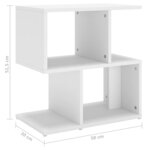 vidaXL Tables de chevet 2 Pièces blanc 50x30x51 5 cm bois d'ingénierie