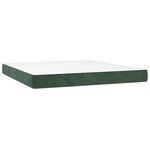 vidaXL Sommier à lattes de lit et matelas Vert foncé 160x200cm Velours