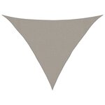 vidaXL Voile d'ombrage 160 g/m² triangulaire gris clair 3x3x4 2 m PEHD