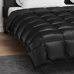 vidaXL Duvet d'hiver Noir 220 x 260 cm Satin et Microfibre