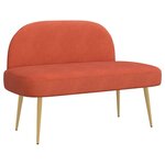 vidaXL Banc rembourré avec dossier Rouge orange 110 x 60 x 76 cm