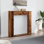 VidaXL Cadre de cheminée vieux bois 100x20x100 cm bois d'ingénierie