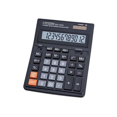 Calculatrice de table SDC-444S 12 Chiffres Noir CITIZEN