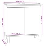 vidaXL Meuble d'évier chêne fumé 58x33x60 cm bois d'ingénierie