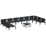 vidaXL Ensemble de canapé de jardin 11 Pièces Anthracite Acier