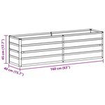 vidaXL Jardinière surélevée Marron Clair 160 x 40 x 45 cm