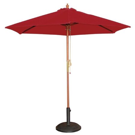 Parasol de terrasse professionnel rouge à poulie de 2 5 m - bolero -  - polyester x2370mm