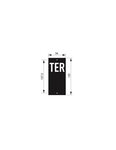 THIRARD - Plaque de signalisation TER  marquage blanc sur fond noir  panneau ABS à visser  56x120mm