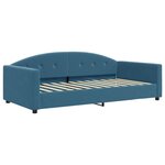 vidaXL Lit de jour avec lit gigogne et matelas bleu 100x200 cm velours