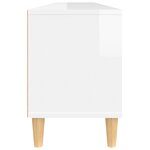 vidaXL Meuble TV blanc brillant 150x30x44 5 cm bois d'ingénierie