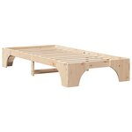 vidaXL Cadre de lit naturel Bois naturel Bois de pin massif 75 x 190 cm