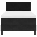 vidaXL Lit à ressorts avec matelas Noir 100 x 200 cm tissu