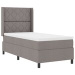 vidaXL Lit box spring avec matelas Taupe 100x200 cm en tissu