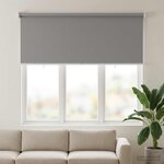 vidaXL Store enrouleur Protection UV Gris clair 140 x 140 cm Polyester