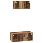 vidaXL Ensemble de meubles TV 2 Pièces Bois ancien 80 x 30 x 30 cm
