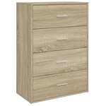vidaXL Buffets 2 Pièces chêne sonoma 60x31x84 cm bois d'ingénierie