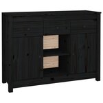 vidaXL Buffet Noir 100x35x74 5 cm Bois massif de pin