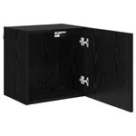 vidaXL Meuble TV mural Chêne noir 40 5x30x40cm Bois d'ingénierie