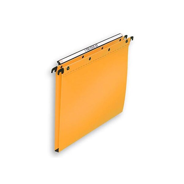 Boîte 10 dossiers suspendus POLYPRO ULTIMATE Tiroirs Fond 15 mm Jaune ELBA