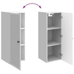 vidaXL Armoire Murale Blanc brillant 33 x 34 5 x 90 cm