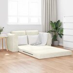 vidaXL Canapé-Lit Crème 148 x 71 x 83 cm Velours