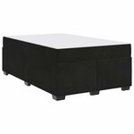 vidaXL Cadre de lit avec matelas Noir 120 x 200 cm tissu