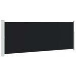 vidaXL Auvent latéral rétractable de patio 180x500 cm Noir