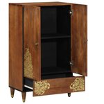 vidaXL Haut-commode Marron 60 x 33.5 x 100 cm Bois de manguier massif