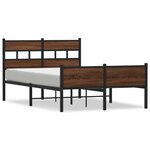 vidaXL Cadre de lit sans matelas chêne marron 120x200 cm