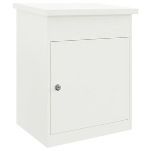 vidaXL Boîte de dépôt de colis Blanc 44 x 35 x 59 cm Acier