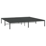 vidaXL Cadre de lit métal sans matelas noir 200x200 cm