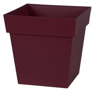 Pot de Fleur Carré 32 cm - Volume 22 L - 32 x 32 x 32 cm - Rouge bourgogne