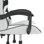 vidaXL Chaise de jeu Blanc et noir Similicuir