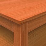 vidaXL Table basse cire marron 100x100x40 cm bois massif de pin